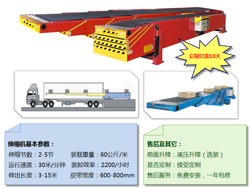 定制伸缩皮带机厂家